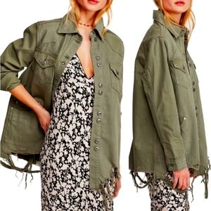 Free People Moonchild Olive Shacket